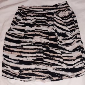 H&M Divided Cute Zebra Print Mini Skirt Pockets 6
